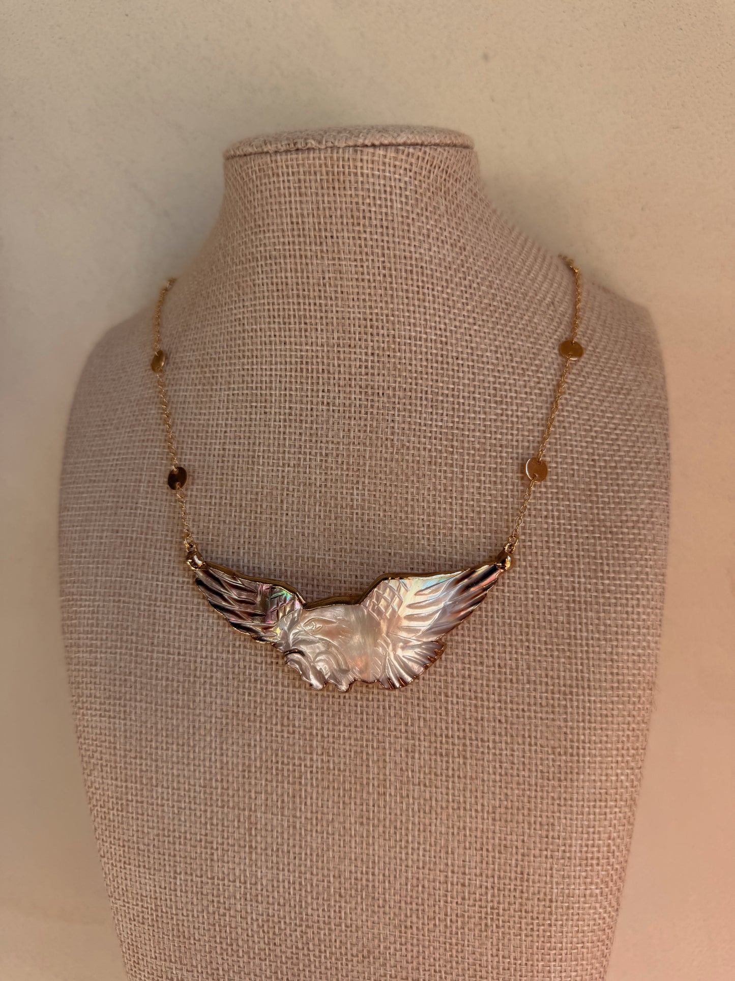 Mother of Pearl Eagle Necklace