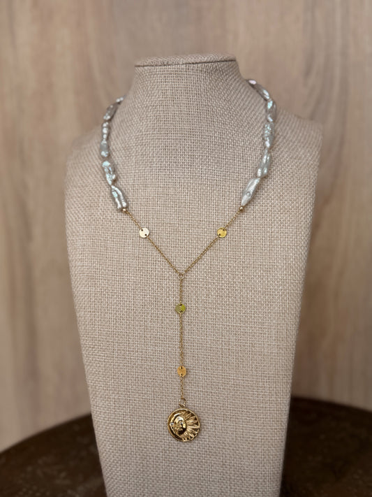 Moonlit Pearl Lariat