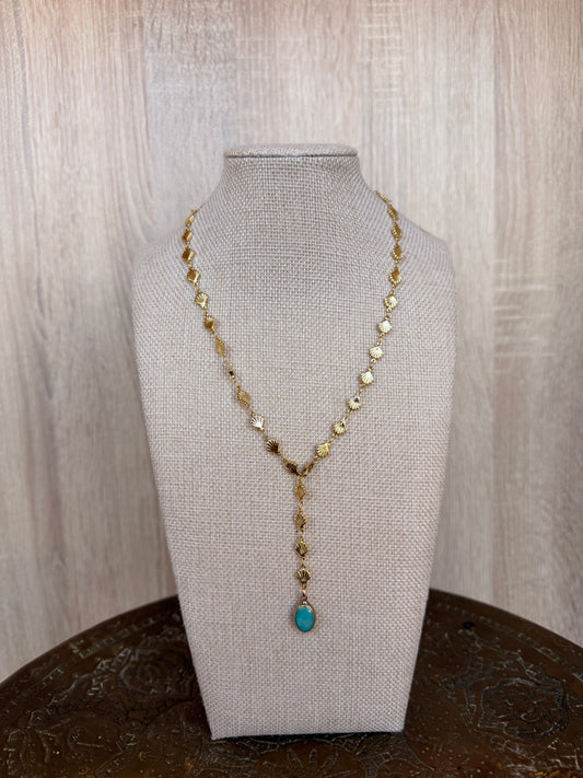 Shell & Turq lariat