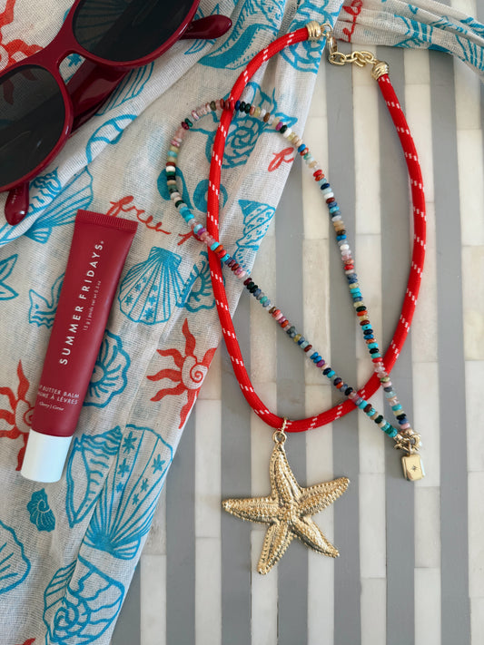 Star Spangled Shores- Cherry Red
